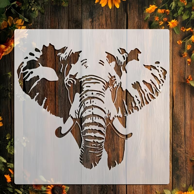 DEVASYA CRAFTS Elephant Wall Art | MDF Wooden Laser Cut Elephant Head Wall Decor | Wildlife Animal Wall Hanging for Living Room, Bedroom, Office, Farmhouse & Safari Theme Décor | White-image-1