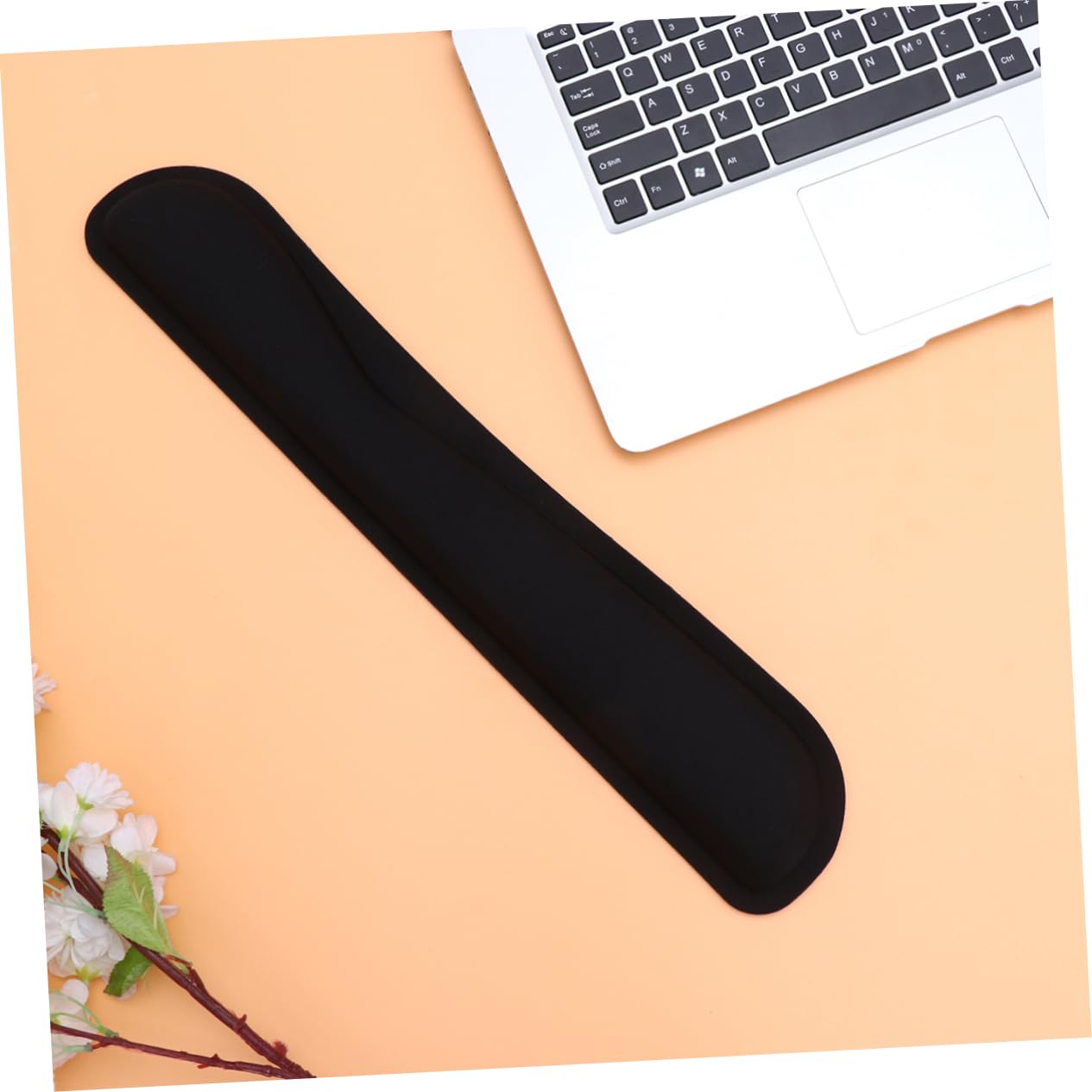 jojofuny 2 Sätze Ergonomisches Teiliges Set mit Handgelenkauflage und Mauspad Komfortable Handballenstütze für Tastatur und für Büro und Gaming Schwarz