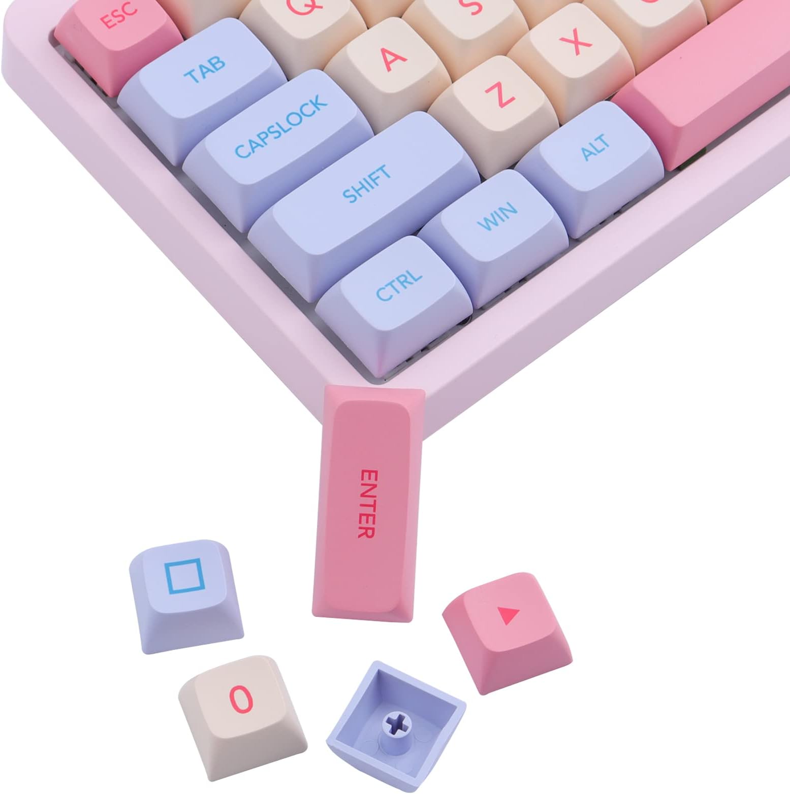 JakeTsai PBT Keycaps,XDA Profile 132 Keys Set Dye Sublimation Keycaps