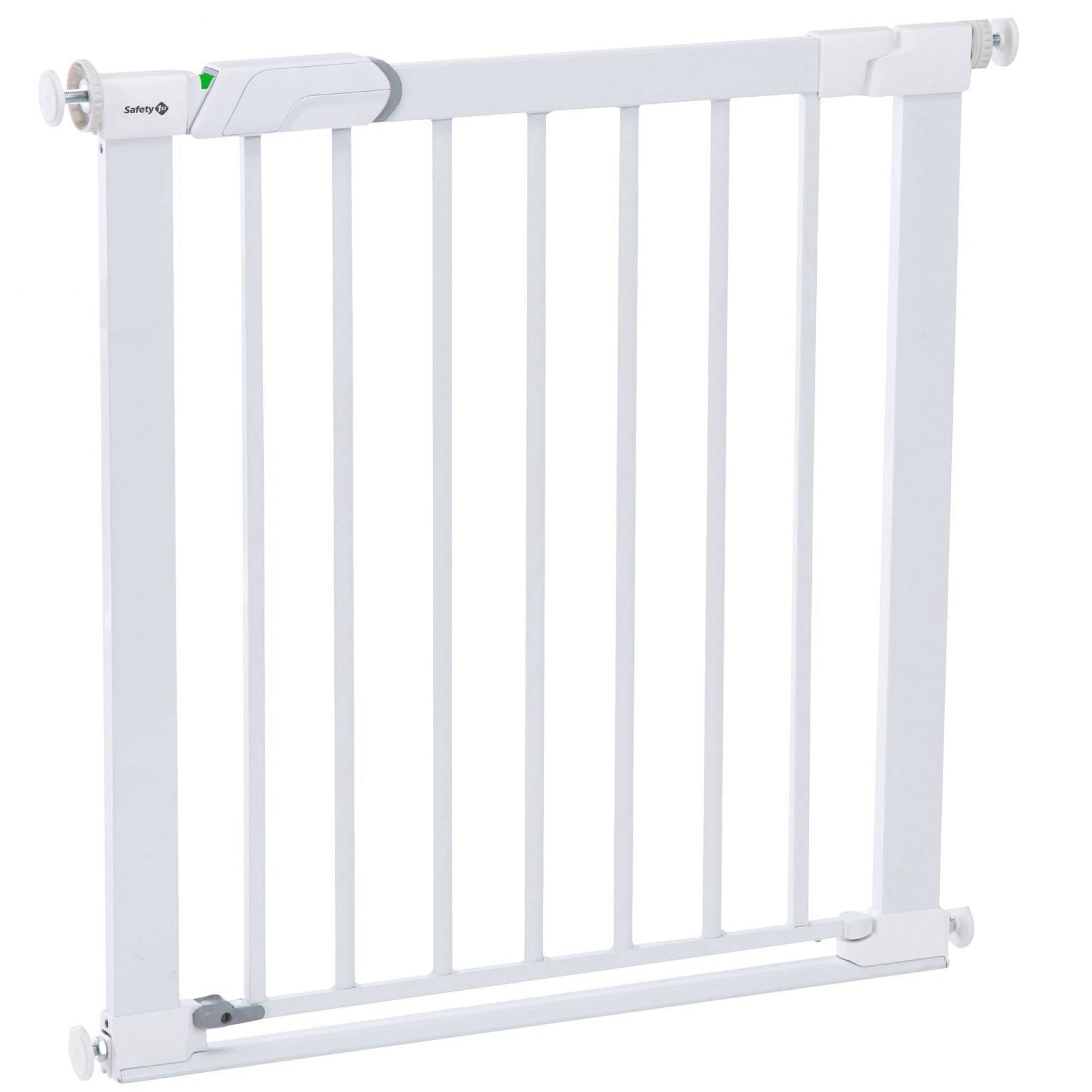 Safety 1st Flat Step. Extendable Safety Gate. Pressure Fit Stair Gate. Baby Gate also suitable for Dogs. Six Months to Two Years. Metal White