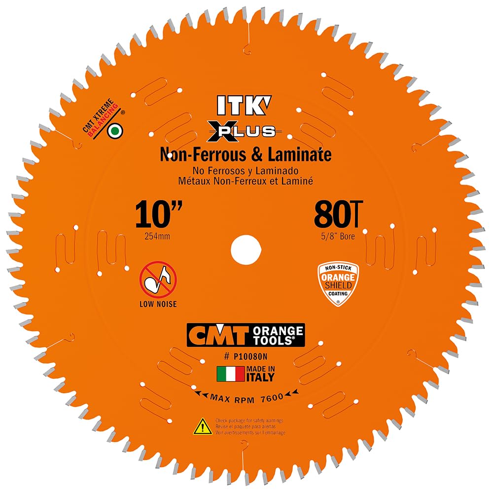 CMT P10080N 5/8" Bore ITK Plus Non-Ferrous Metal, 10" x 80 Teeth