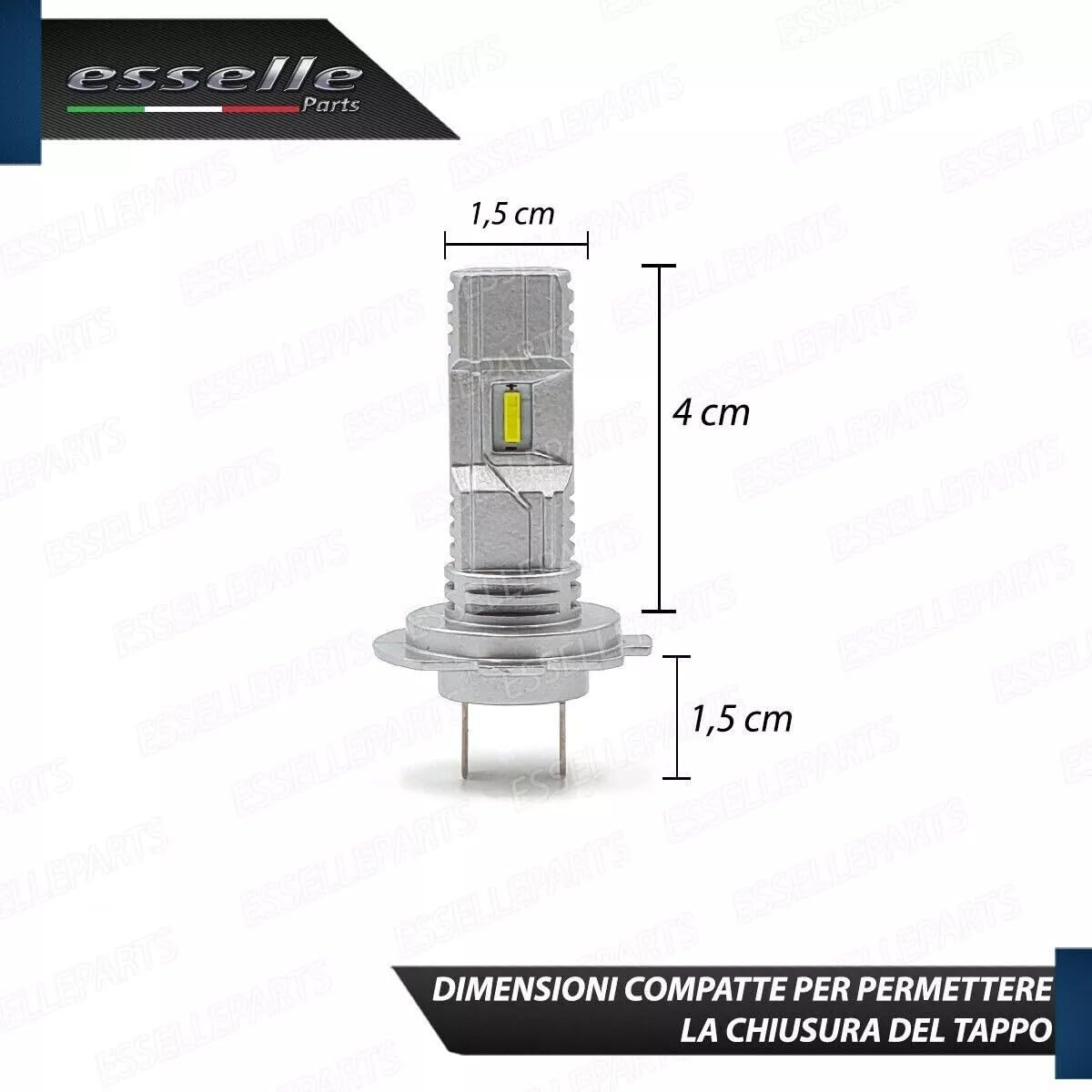 Kit Full LED H7 All in one 6000 Lumen 6000K Bianco Ghiaccio Canbus Plug & Play per Fari Anabbaglianti, Abbaglianti, Luci di Svolta, Fendinebbia Auto e Moto