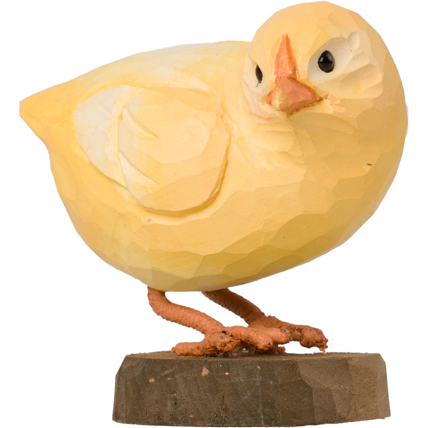 DecoBird Neugieriges Küken – Handgeschnitzter Lindenholz-Dekorationsvogel (Kleine Europäische Vögel)
