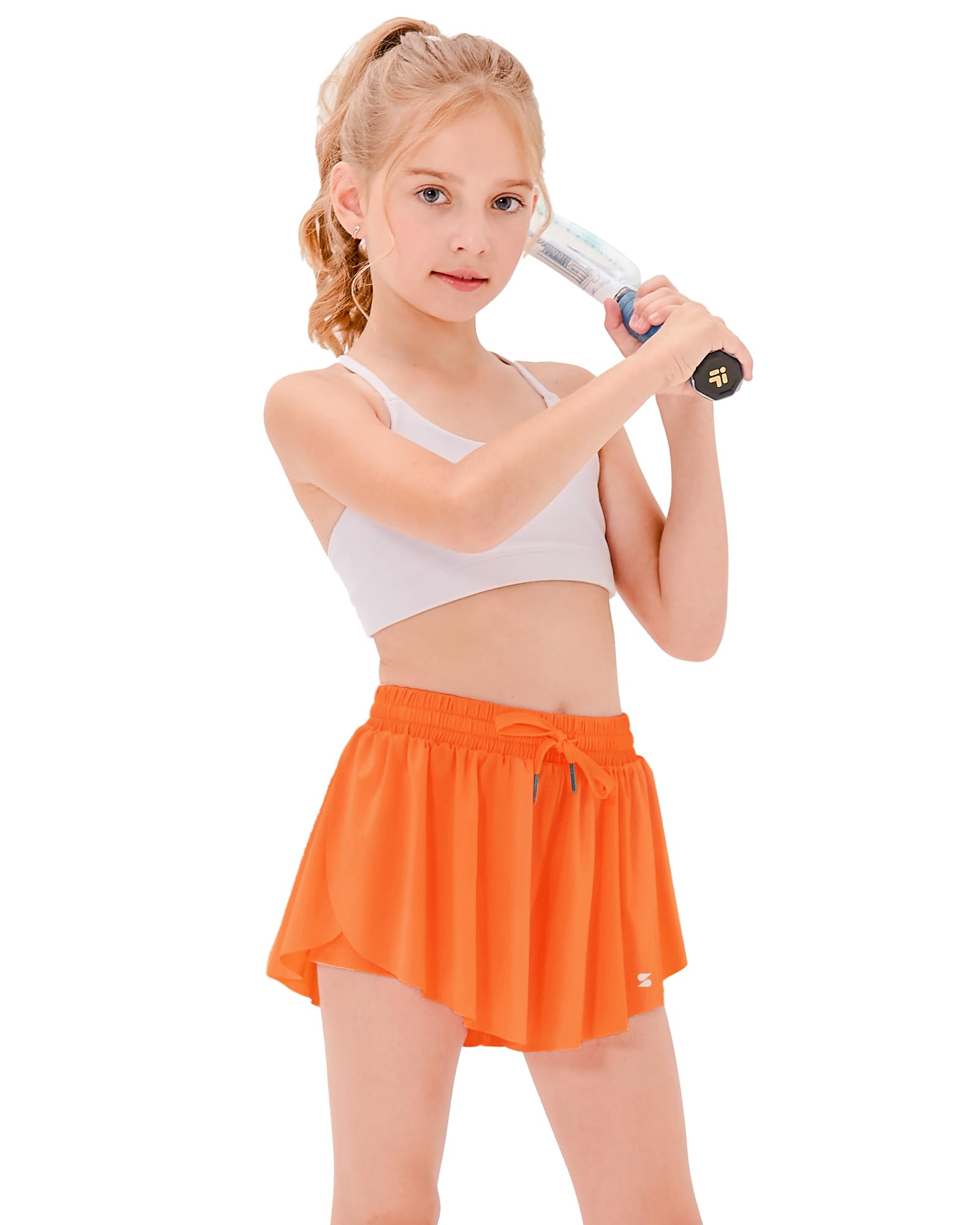 Stelle Girls Butterfly Shorts with Pockets Athletic Running Sports Skirt