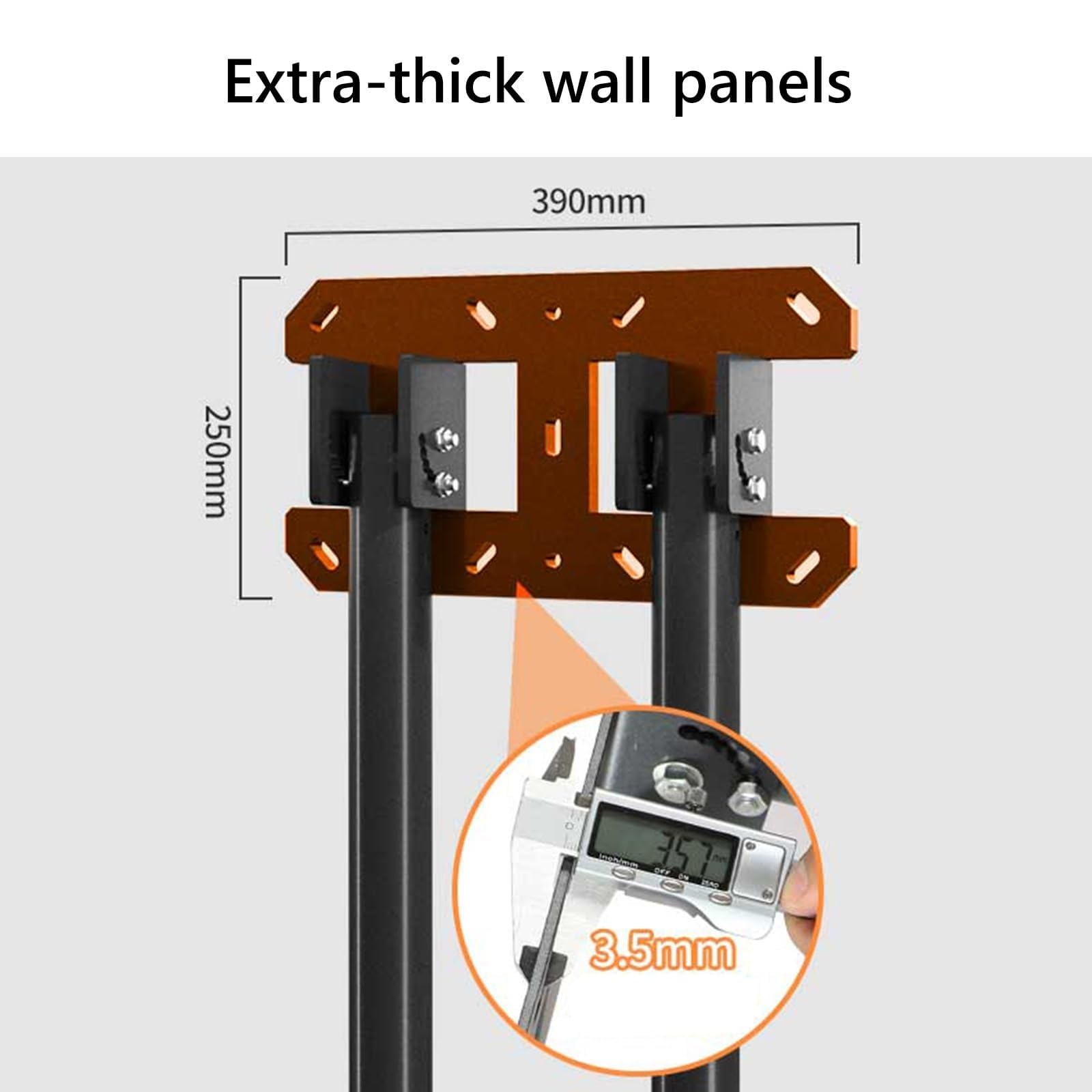 Support de Fixation TV au Plafond - Support TV réglable en Hauteur et Fixation Murale - Support TV à Double Poteau pour écran Plat LED de 55 à 86 Pouces, VESA Maxim,