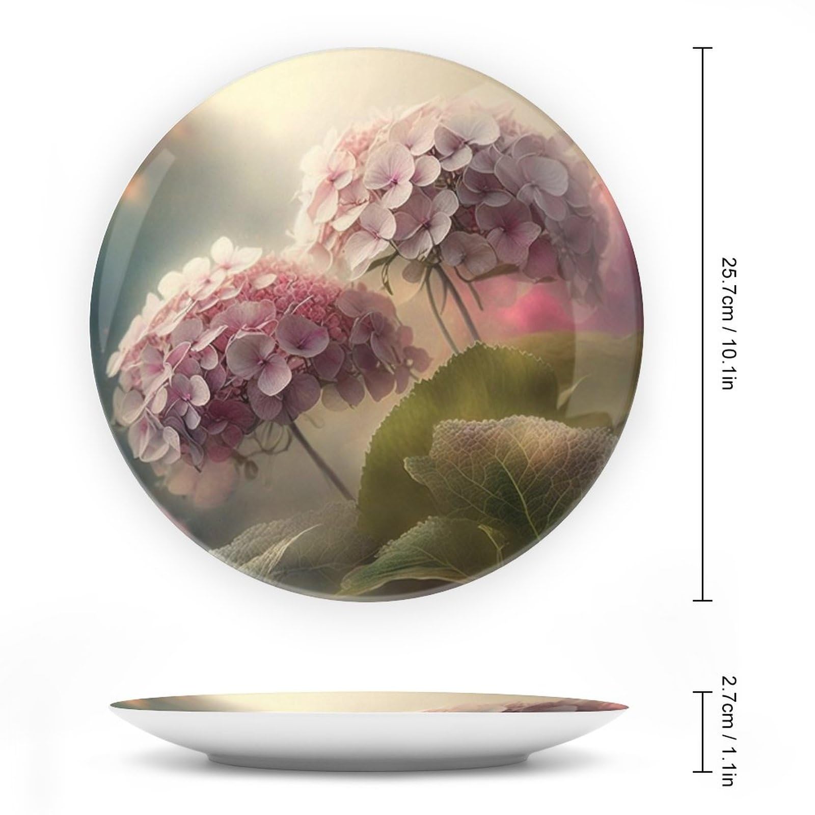 Piatti decorativi in ceramica con ortensia fiore per parete soggiorno sala da pranzo