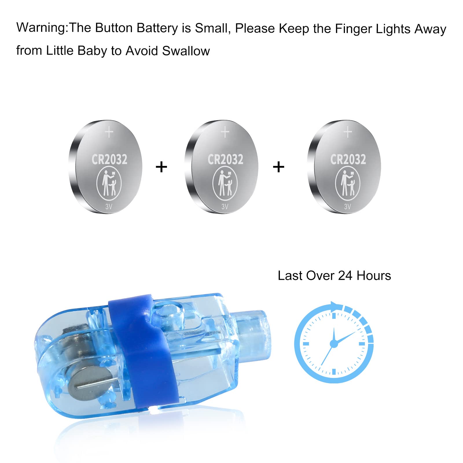 CALIFORNIA CADE ELECTRONIC Finger Lights-50Pcs Finger Flashlights for Kids Adult Glow Party Favors Party Supplies Bulk - LED Finger Light for Valentines Day Easter Egg Hunt Halloween Christmas - Blue