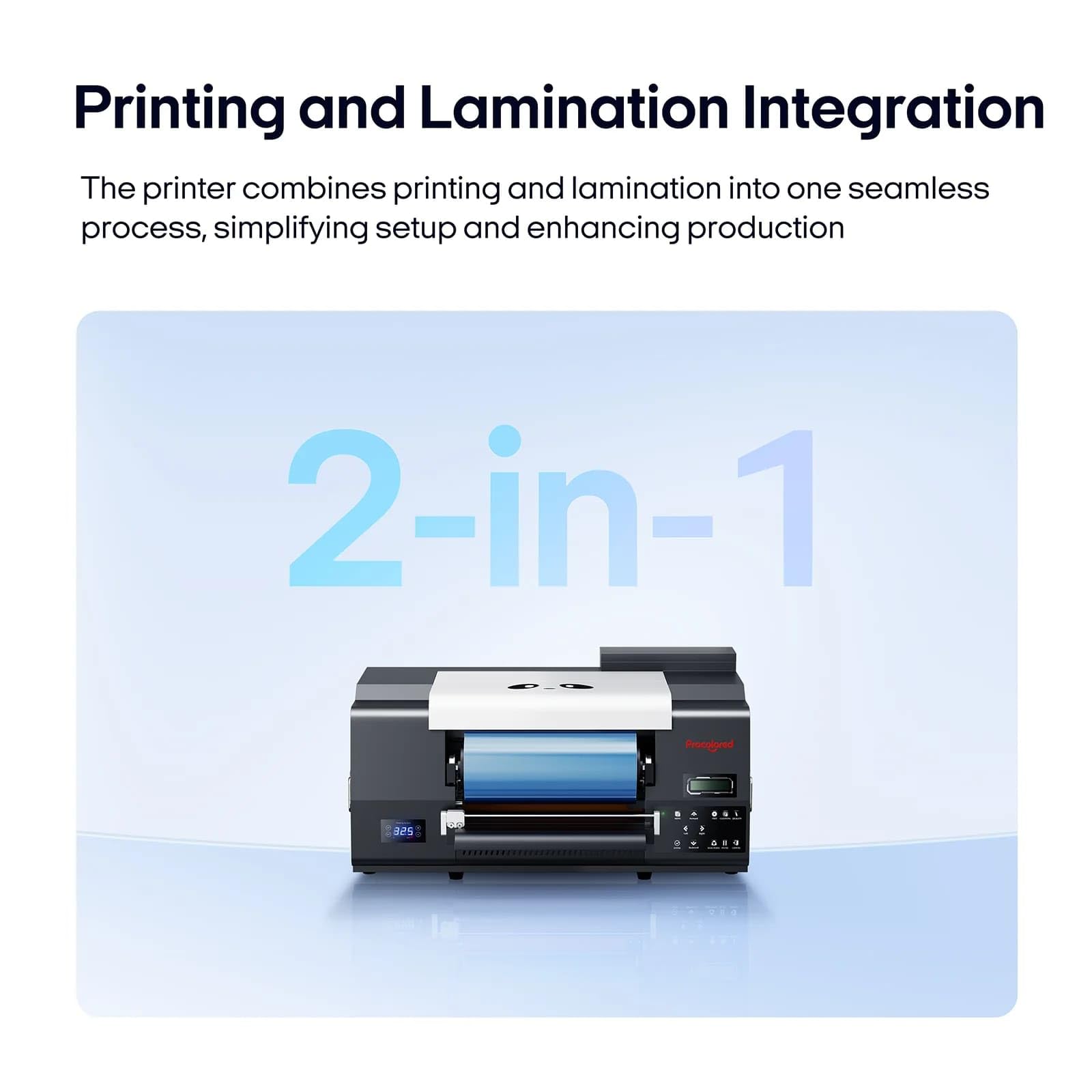 Procolored VF13Pro Stampante UV DTF 2 in 1 per Stampa e Laminazione di Adesivi, Doppia Testina XP600, Stampante UV Compatta per Trasferimenti su Tazze, Vetro, Metallo, Legno e Plastica