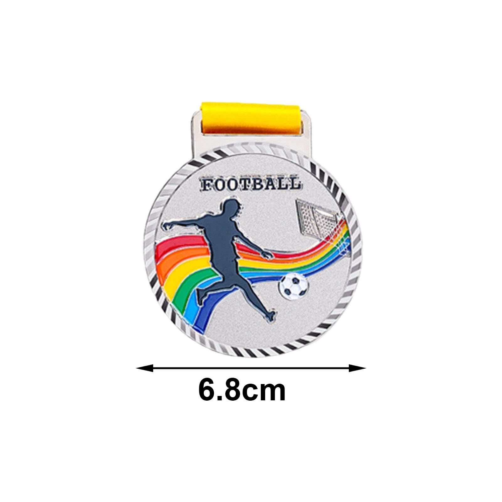 12 Stück Auszeichnungsmedaille Sportmedaille Fußballmedaille Siegesmedaille aus Widerstandsfähigem Metall mit Individuelle Gravur für Schulsportfeste
