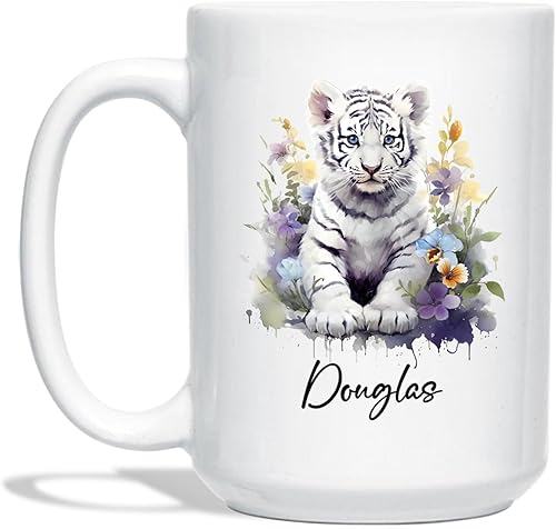 Miniatura 26 de Taza de café de lobo personalizada, taza de cerámica con nombre personalizado, tazas de animales, tazas de té de lobo personalizadas, regalos