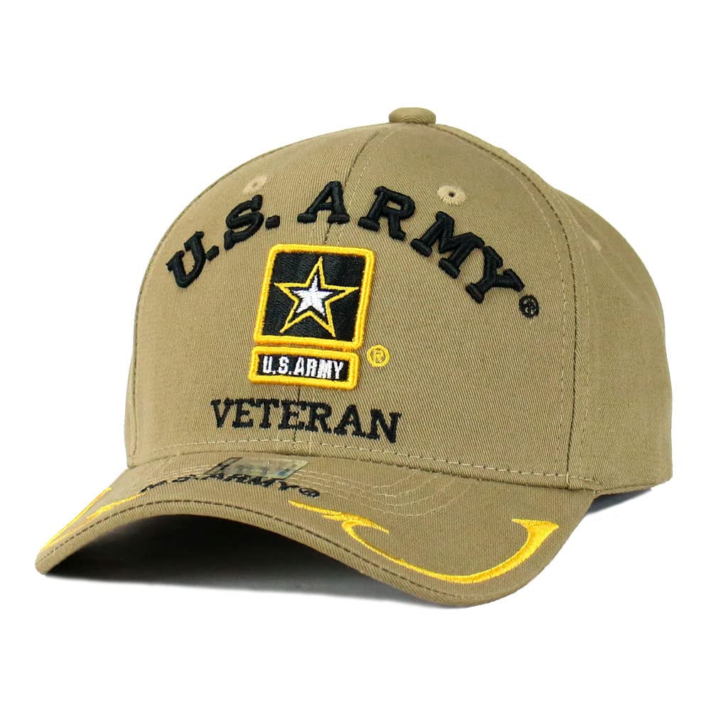 JM WarriorsArmy Military Hat Veteran Army Cap Official Licensed Baseball Cap