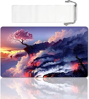 Board Game TCG Playmat Table Mats Games Size 60X35 cm Mousepad Compatible for MTG RPG CCG Trading Card Game Play mats (Pink Tree)