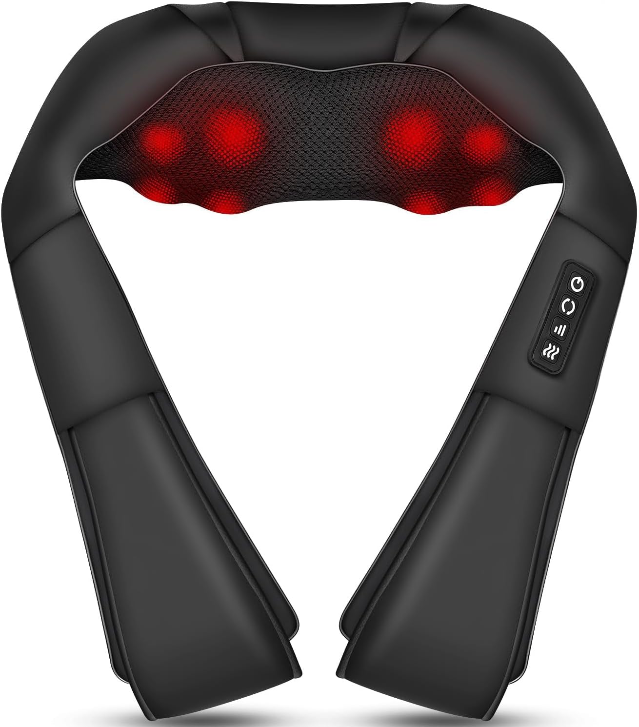 Heated Neck Massager, Shiatsu Neck and Back Massager, 4D Kneading Massage Pillow for Deep Tissue Relief in Shoulders, Legs, Feet, and Body – Ideal Gifts for Men, Women, Mom, and Dad