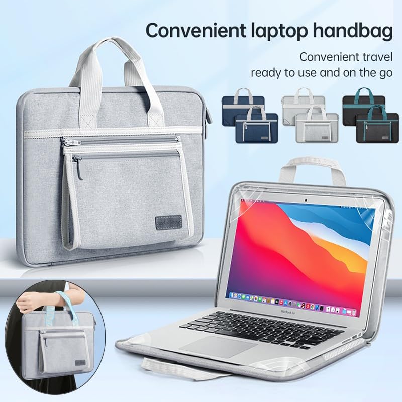 Funda para MacBook de 15 pulgadas gris - Bolsa de tela para portátil 2