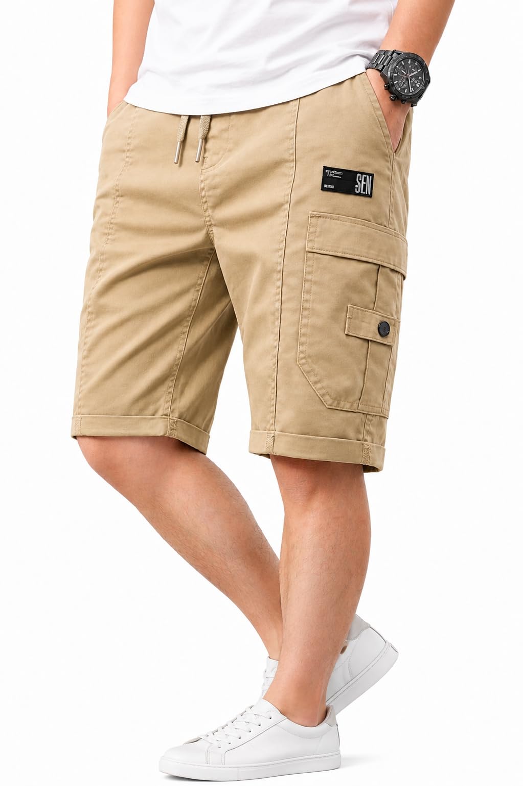 Urban Style Cargo Shorts for Men | Cotton Street Casual Shorts | Functional 5 Pocket Summer Shorts-picture-56