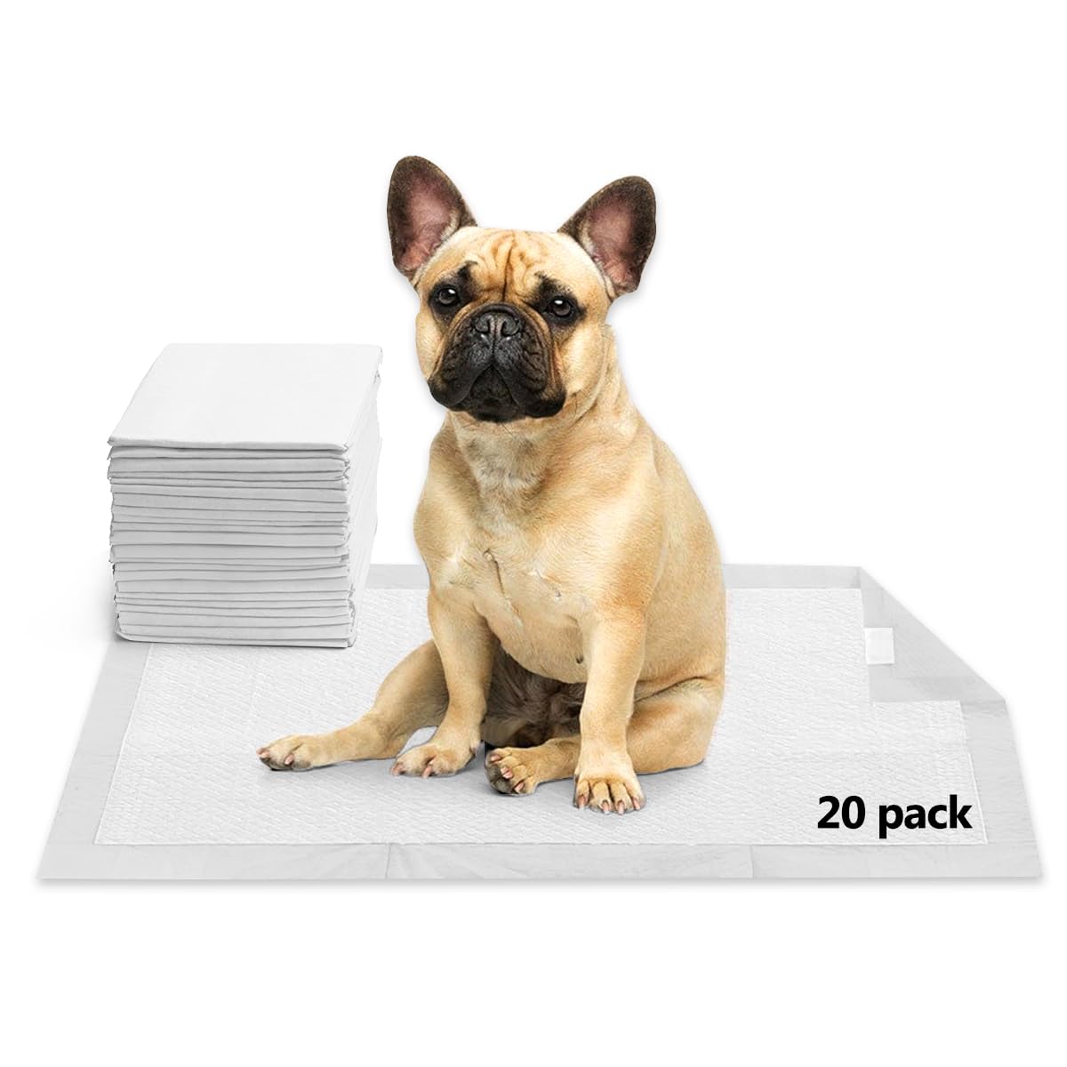 Premium Puppy Training Pads 20pk 5-Layer Super Absorbent Dog Pee Pads with Honey Attractant & Quick-Dry Mesh - 60x45cm