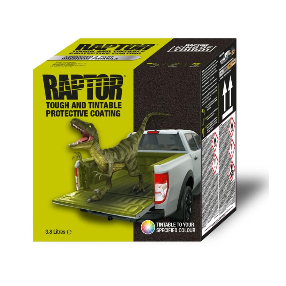 U-POL Pintura Raptor Súper Resistente 2K Kit Tintable 4 Lt + Pistola