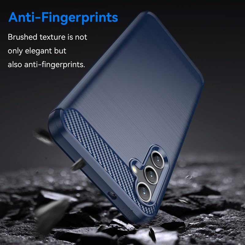 Image of Basic Case for Samsung Galaxy A14 5G / A14 4G (Carbon Fibre Blue)