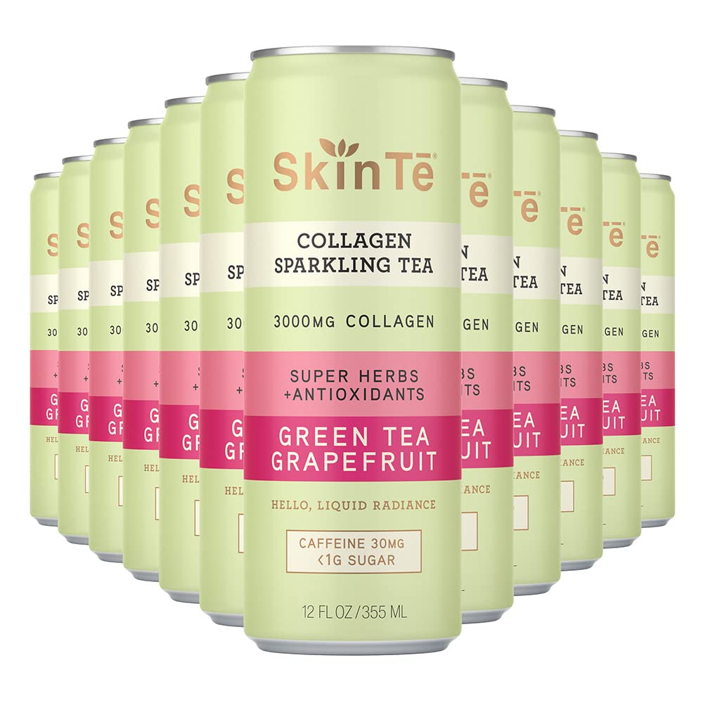 Buy Collagen Sparkling Tea by SKINTE Organic Green Tea with