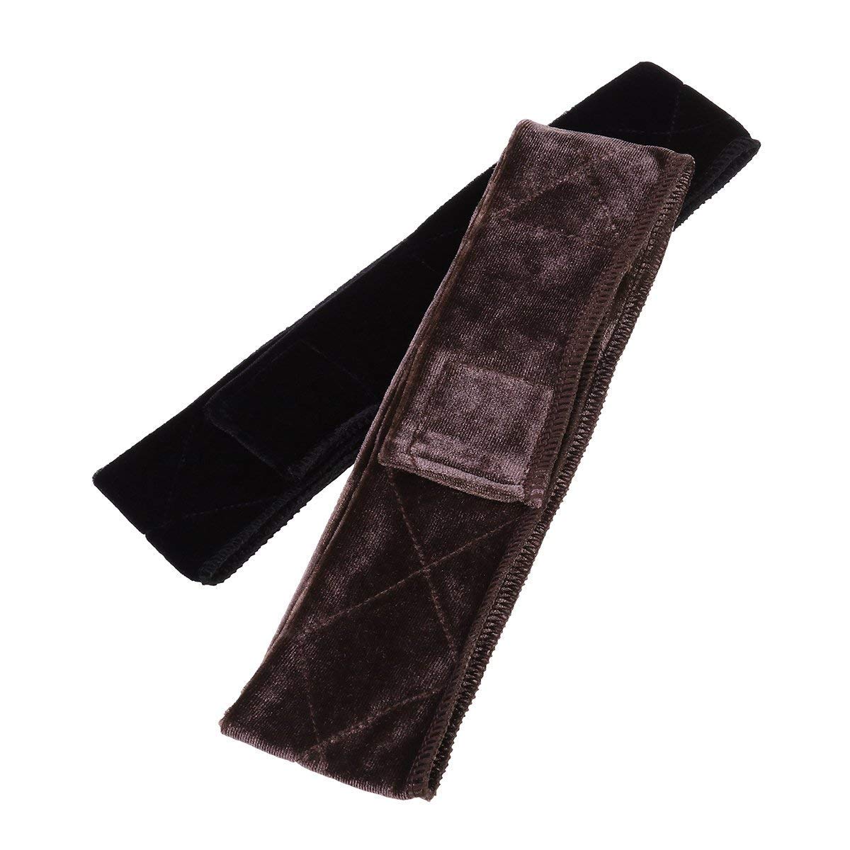 3pcs Velvet Wig Grip Headband Comfort Head Hair Band For Women Elastic Adjustable Hair Fasterner Gift for Mothers - Non Slip, Keeps Wig Secured Prevents Headaches & Hair Loss, Cream + Brown + Black