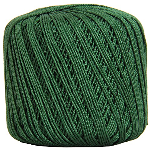 Image of ThreadArt 100% Cotton Crochet Thread Size 3, Holly Green 39 | Soft pure cotton crochet thread for lace, doilies, amigurumi and crafts. Smooth finish with crisp stitch definition.