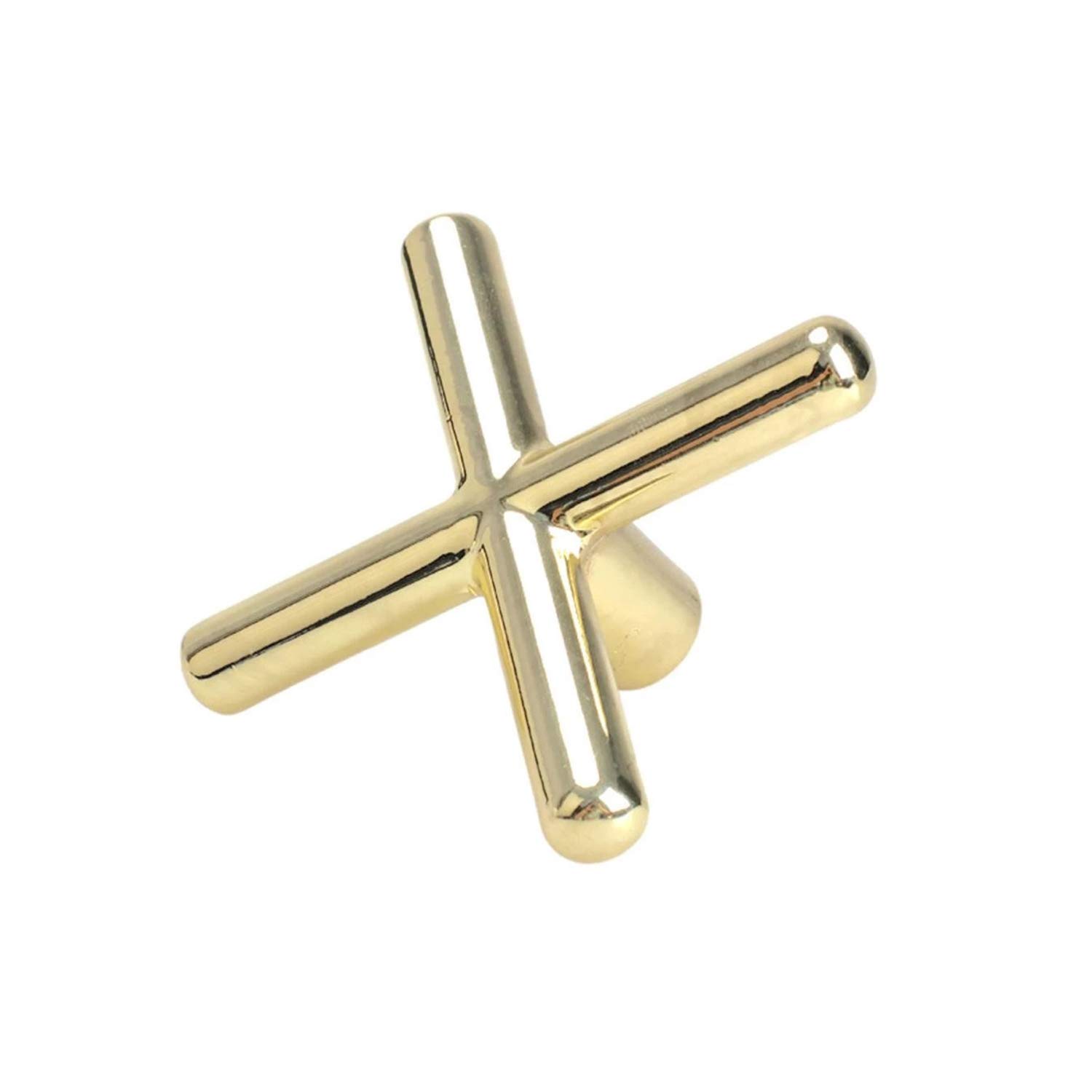 IRIS Cross Bridge Head Golden Brass Metal Bridge Head Screw On for Most Billiard/Pool Cue Sticks. (Golden) 1