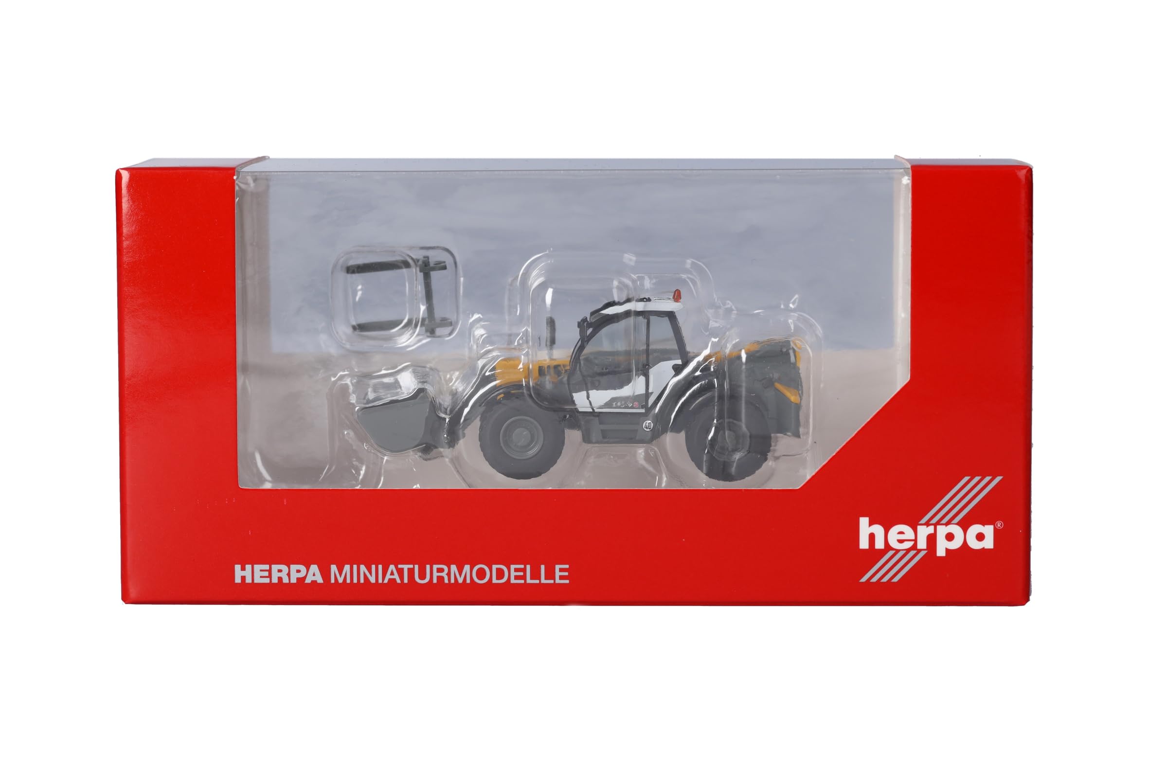 Herpa LKW Modell Liebherr Teleskoplader T60-9S Liebherr, Miniatur im Maßstab 1:87, Sammlerstück, Made in Germany, Kunststoff