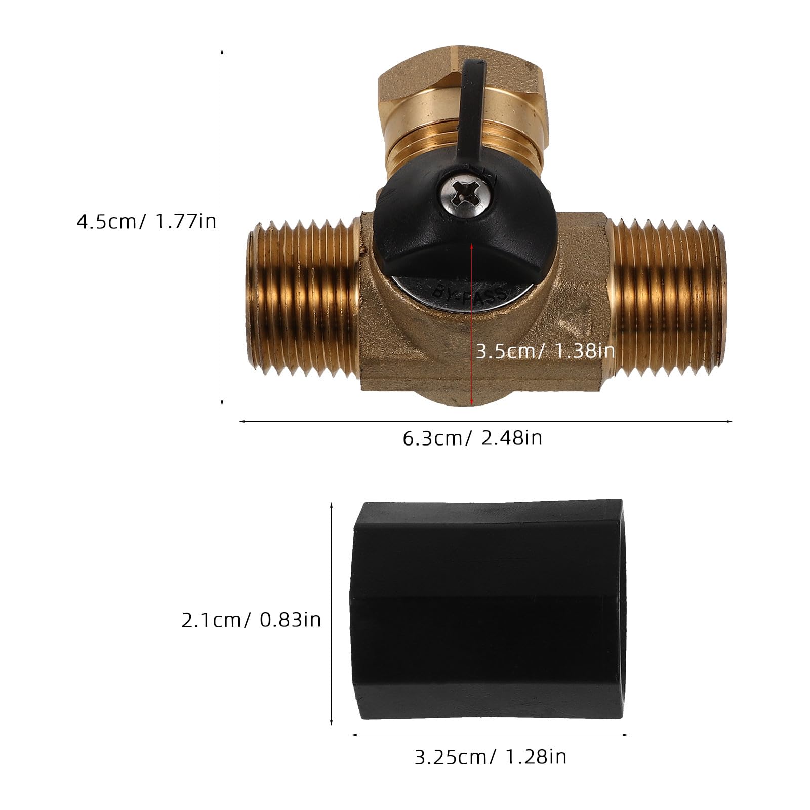 ibasenice 1 set di kit di conversione per pompa per camper, kit di svernamento - Accessori per camper, tubo flessibile di ricambio per scaldabagno, valvola antigelo in ottone per impianti idraulici di