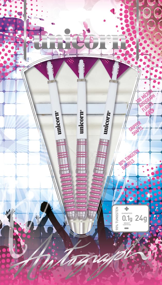 Unicorn Steel Tip Professional Darts Set, pink, 22 g - Image 2
