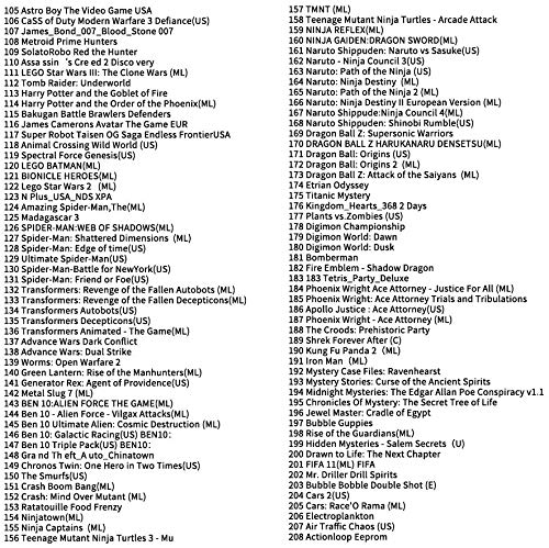 image for Feoinvc 318 Games in 1 DS Game Pack Card Compilations Video Game DS Ca