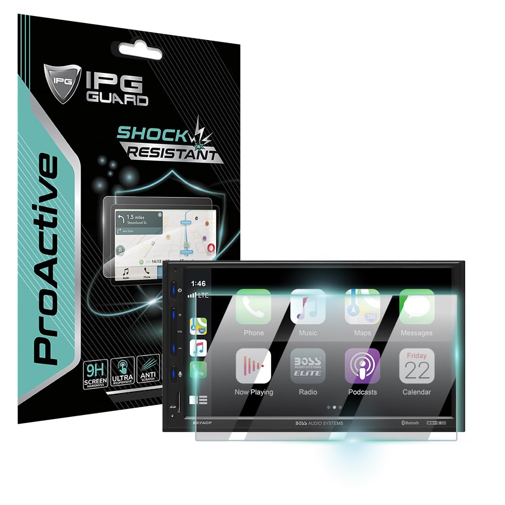 IPG ProActive Made for BOSS Audio Systems Elite BE7ACP Car Multimedia 7 Inch 9H Hardness Screen Protector Nano Ceramic Film Ultra Responsive High