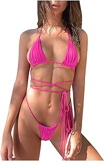 2025 Bikini Mujer Conjunto Traje de Baño Traje de Baño Verano Traje de Mujer Italiano Traje de Baño de 2 Piezas Traje de Baño Split con Cintura Alta Entrenamiento Ya sea Envolturas Atléticas o Tops