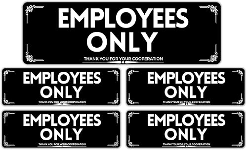 Adhesivos de vinilo para empleados paquete de 5 calcomanías de 75 x 25 pulgadas para tiendas restaurantes negocios empleados de oficina