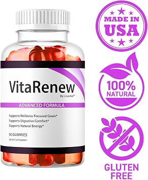 (2 Pack) VitaRenew Gummies - Original VitaRenew Advanced 1050MG Formula - Maximum Strength, Supplement Gummy Official Formula Vita Renew All Natural Overall Wellness Support, 120 Gummies for 2 Months