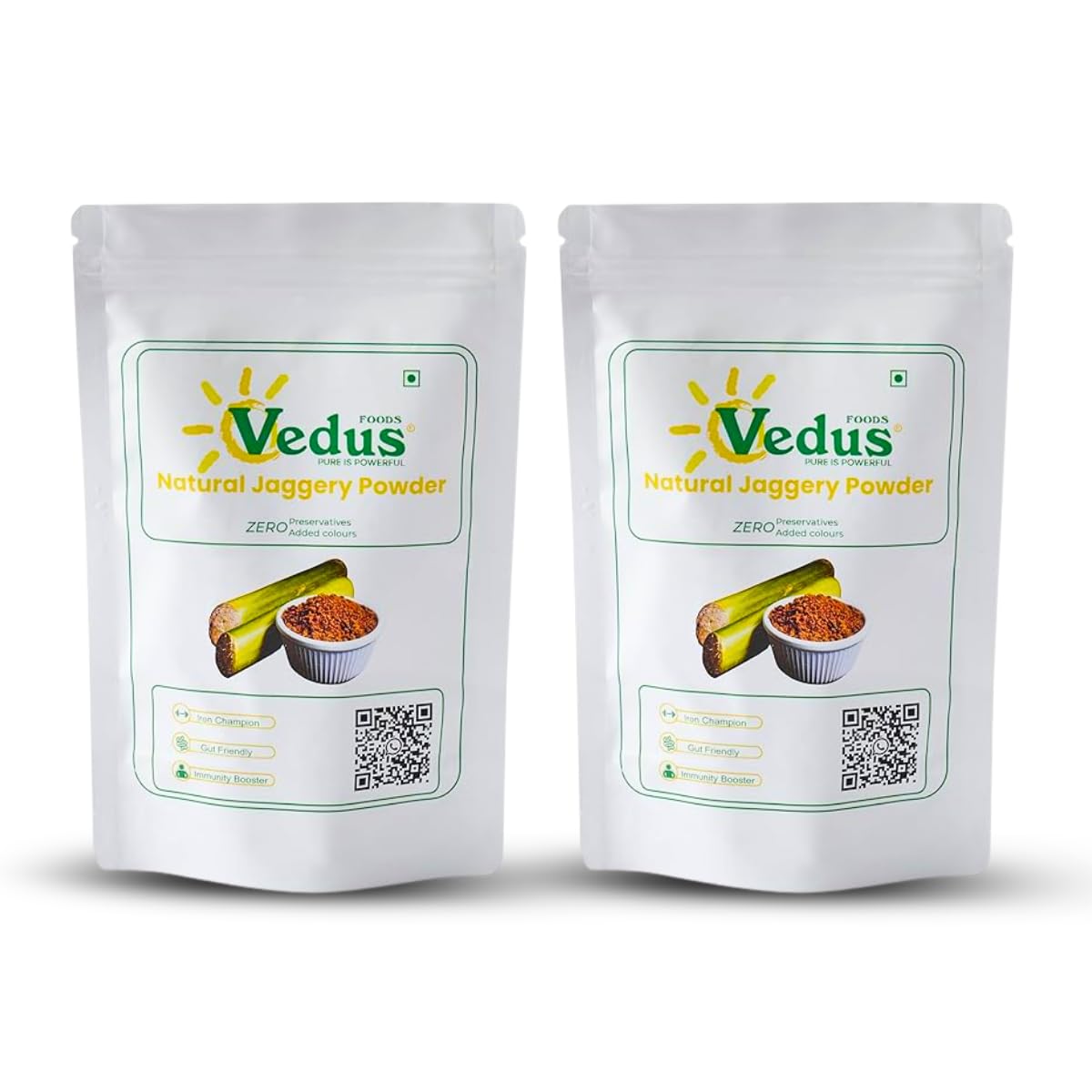 Vedus Jaggery Powder 800g | Chemical Free Desi Gur Powder | Unrefined Natural Sweetener for Tea, Coffee, Kadha & Sweets 