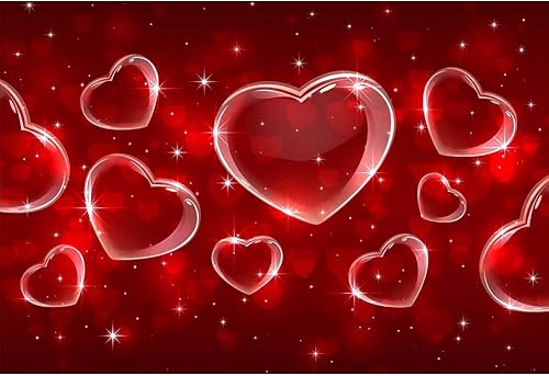 Miniatura 4 de Yeele Fondo de fotografía de 10 x 8 pies, corazón rojo de principios de la década de 2000, estrellas de los años 90, fotos de la vieja escuela,