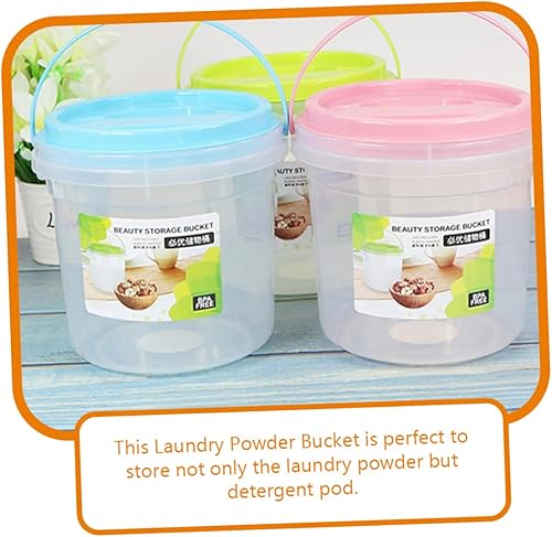 Miniatura 4 de Caja de lavandería con tapa capacidad de almacenamiento de cuentas de lavandería enlatadas para todos (135.3 fl oz, recipiente grande de plástico