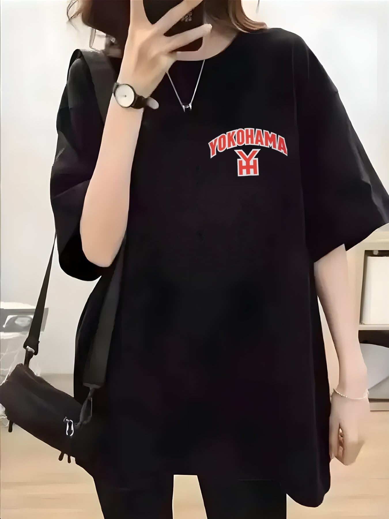 Amazon.co.jp: 横浜 高校野球 1 丸首 Tシャツ 速乾 シンプル 半袖 夏服