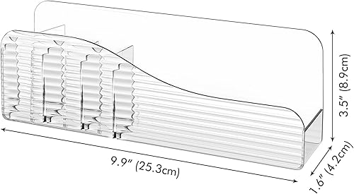Miniatura 4 de Poeland Paquete de 2 organizadores de almacenamiento de montaje en pared para botiquín, baño, dormitorio, soporte de maquillaje de plástico con 4