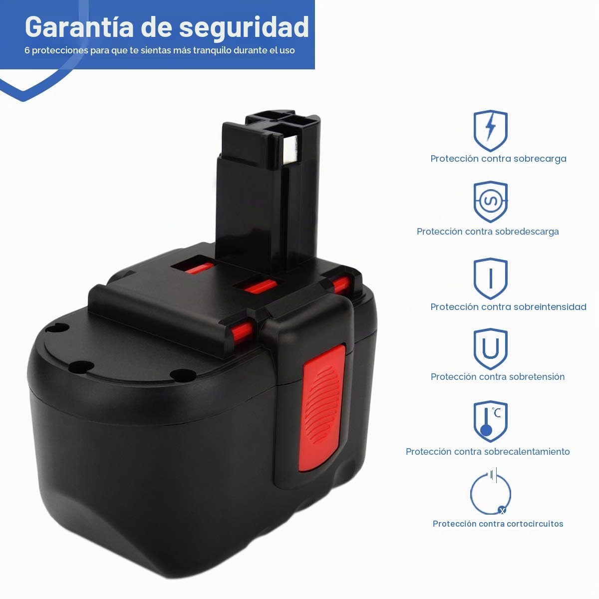 Exmate 24V 3.5Ah Batería para Bosch BAT030 BAT031 BAT240 BAT299 BH-2424 BTP1005 GLI24V GMC24V GSR 24VE-2 GBH24VF GSA24V