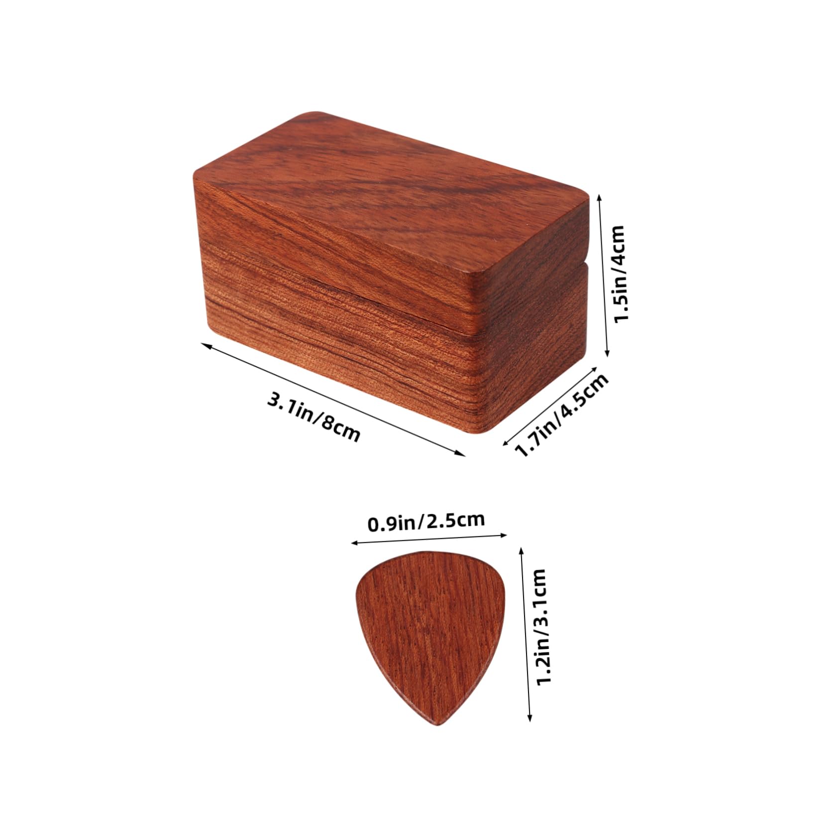 LIFKOME Organize Your Picks Wooden Guitar Pick Storage Case Plectrum Holder Plectrum Box