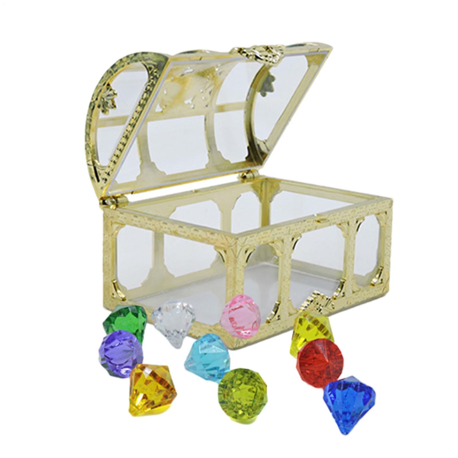 Boîte au trésor en bois vintage et coffre de rangement pour jouets d'enfants