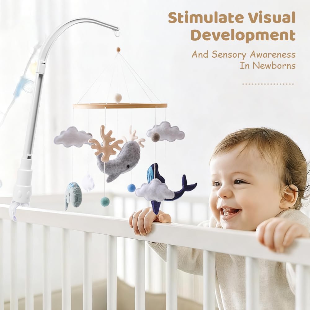 Soporte Móvil para Cuna de Bebé, Soporte para Cama de Bebé Cuna Soporte Campanilla Cuna Móvil Soporte Móvil Ajustable para Bebés Soporte de Campana de Cama para Colgar Campanillas Decoración