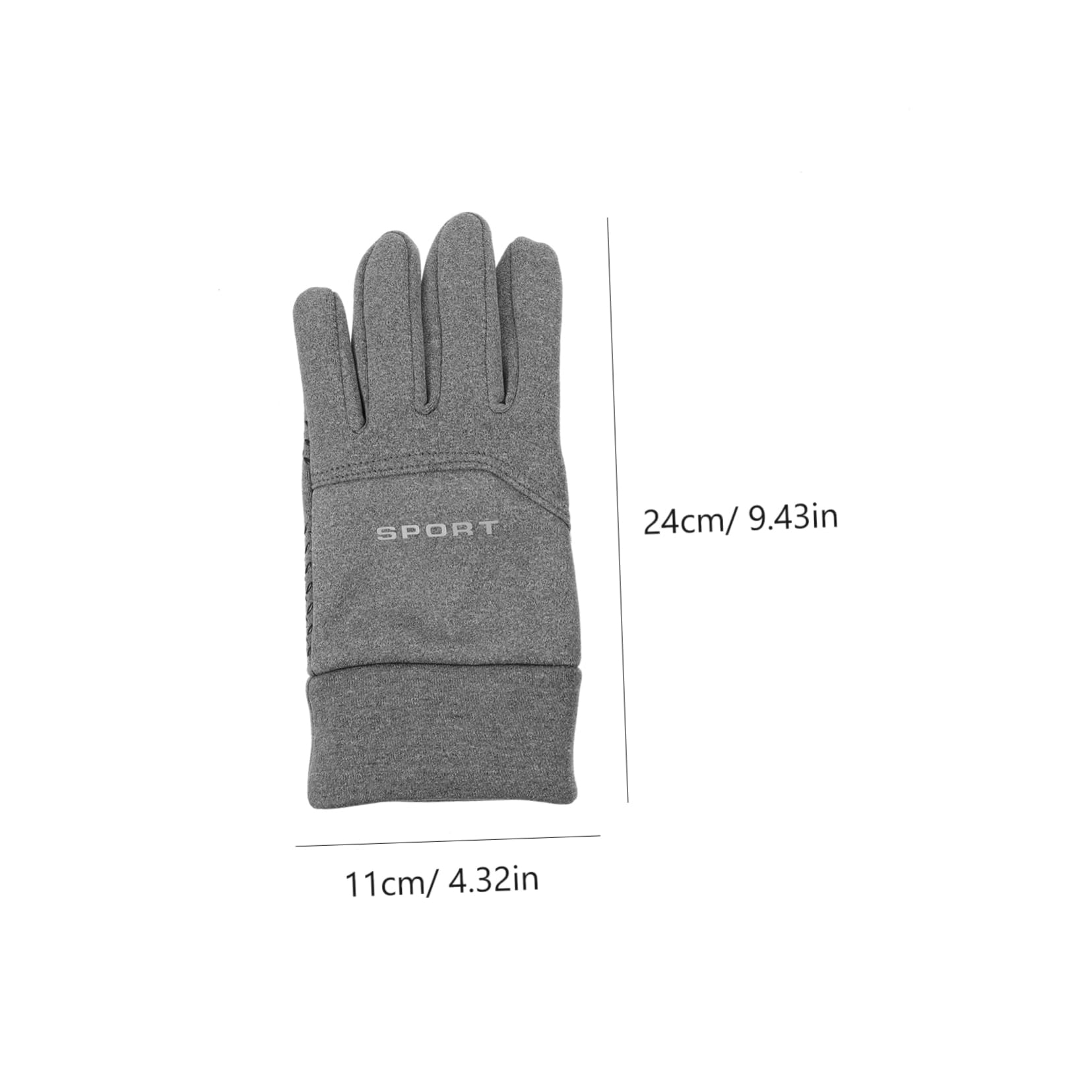 Abaodam 1 Pair Windproof Waterproof Gloves Gloves Men Cycling Type Touch Screen Men Ride Wrist Cycle Biking Knuckle Uv Hand Sports Riding Motorcycle for Finger Index Blue Polyester Grey