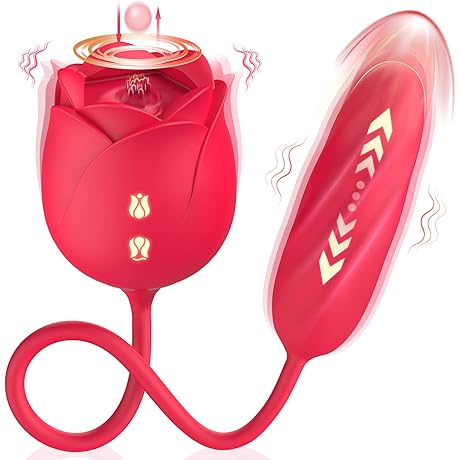 Rose Vibrators for Women - Vibrator, Rose Vibrating Rose Sex Toy with...