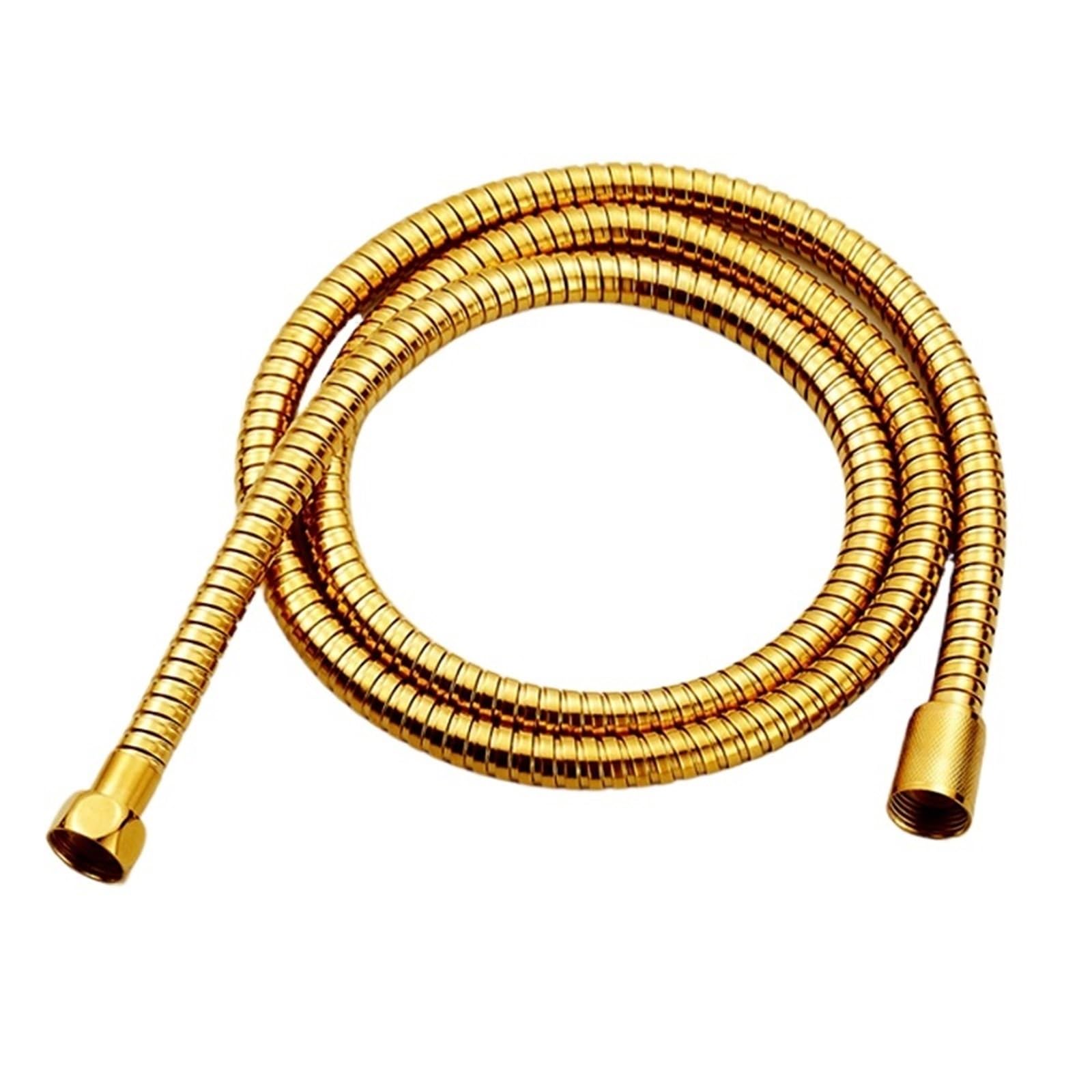 Naqzrxpml Gold Stainless Steel Shower Hose Pipe Corrugated 2Lock Epdm Inner Tubes 60-200Cm(150Cm)