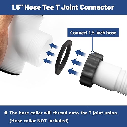 Miniatura 3 de Conector de junta en T para manguera de bomba de piscina Intex para adaptador de manguera de piscina sobre el suelo, adaptador de manguera de 1.5