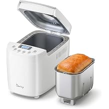 Davivy Bread Maker Machine 3LB with 2 Dough Kneading Paddles,15-in-1 Automatic Large Capacity Bread Machine Nonstick Bowl For Bread, Jam& Yogurt, 3 Loaf Sizes and 3 crust settingssilver,1.5kg