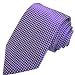 New Red Paisley Jacquard Woven Men's Tie Necktie (Checkered Purple)