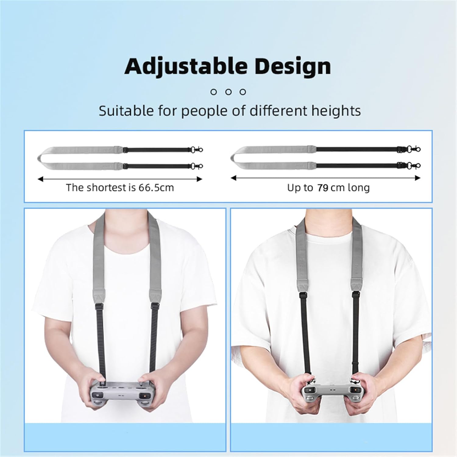 Avata 360 RC 2 Control PU Leather Lanyard Adjustable Neck Strap Belt for DJI Lito X1 Mini 5 Pro Air 3S Mini 4 3 Pro Mavic 3M/3T/3E/ Matrice 4 Drone for DJI RC/RC2/RC Pro/RC Plus 1/2 Control